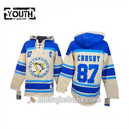 Barn Ishockey Pittsburgh Penguins Sidney Crosby 87 Cream Sawyer Hooded Sweatshirt
